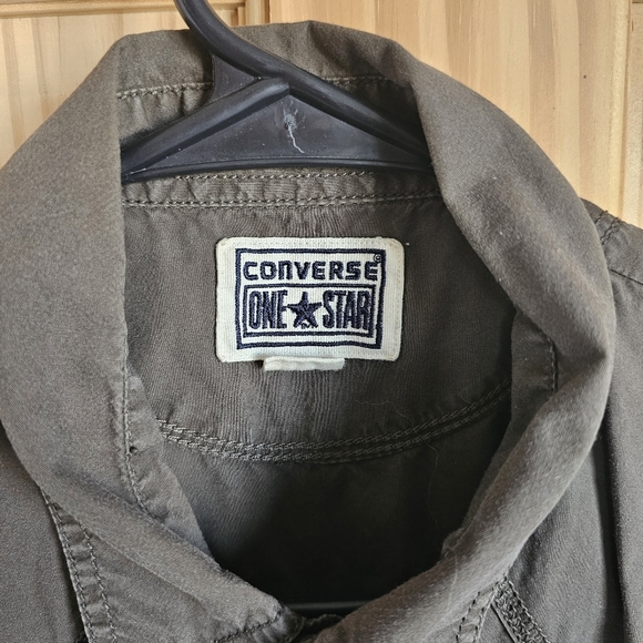 Converse Other - Vintage Y2K Converse Brown Button-Up Shirt Size Medium